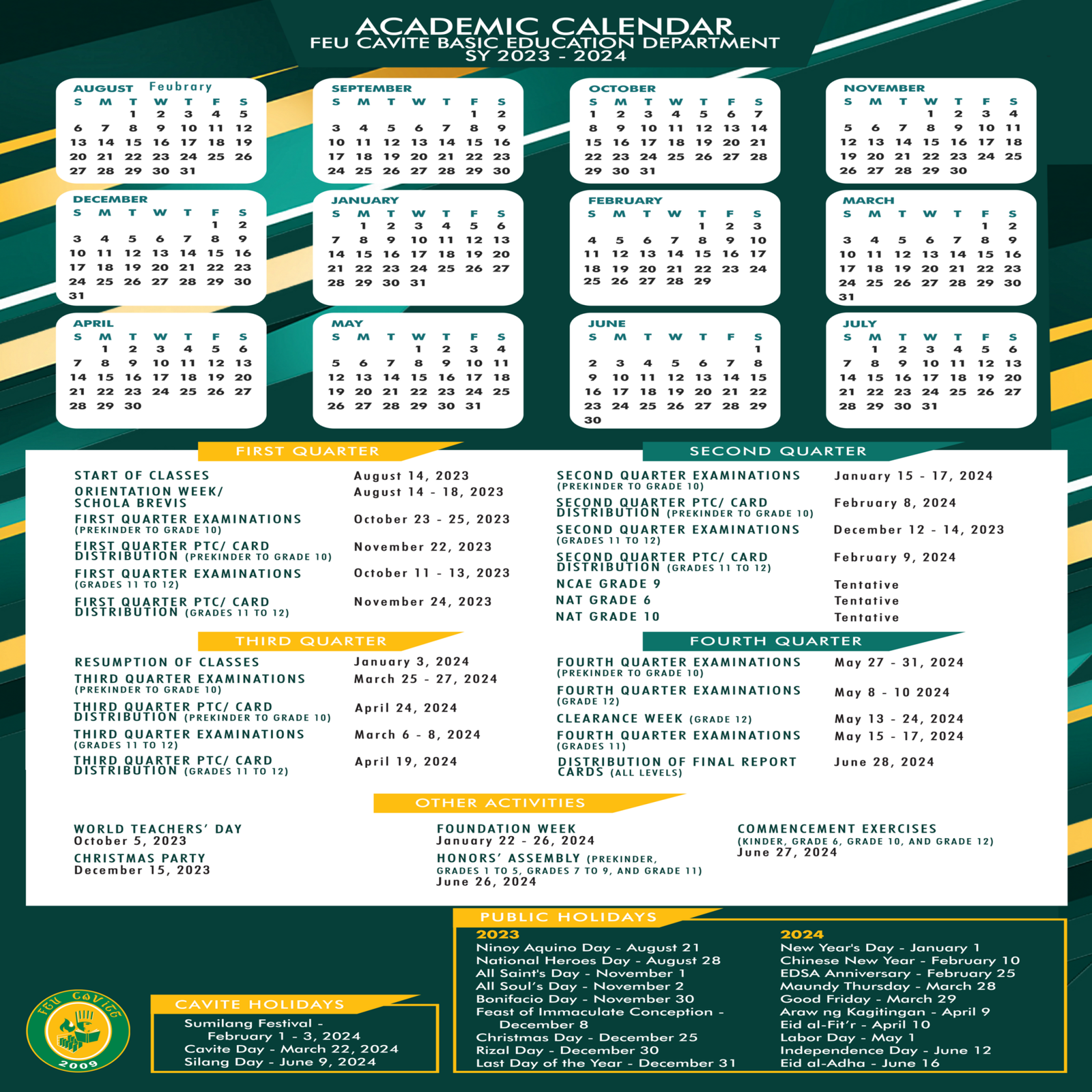 Calendarbed - Feu Cavite