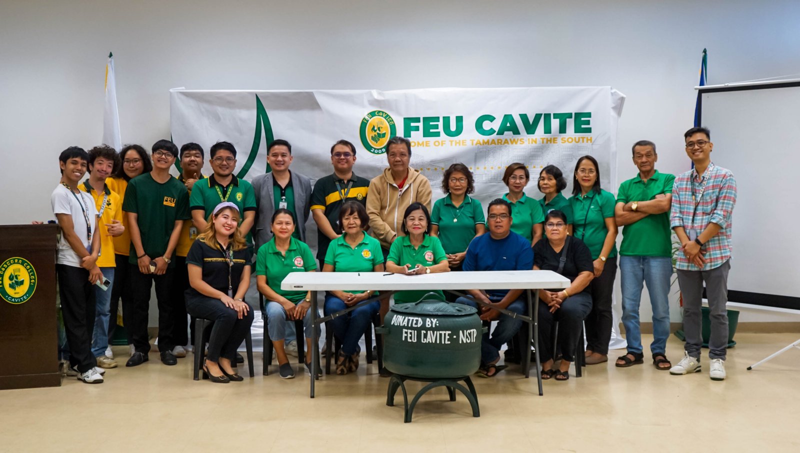 FEU Cavite Faculty and Students with the Officers of Brgy. Biluso Association of Senior Citizens