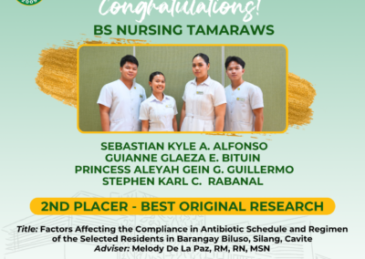 2nd Placer – Best Original Research