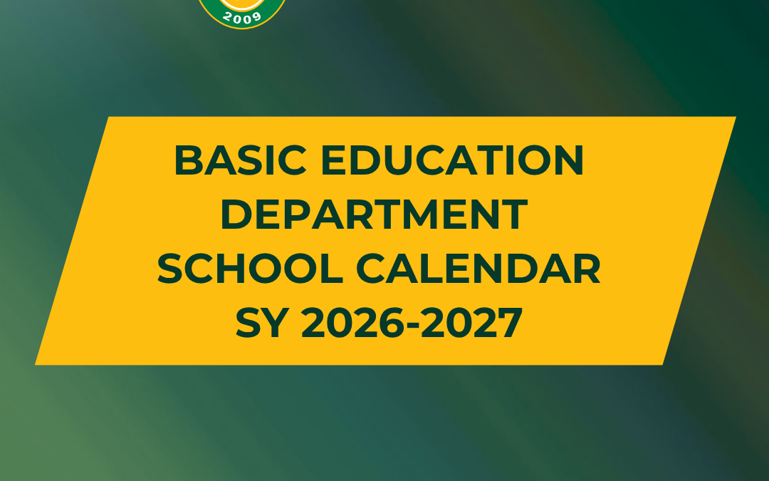 BED SCHOOL CALENDAR SY 2026-2027